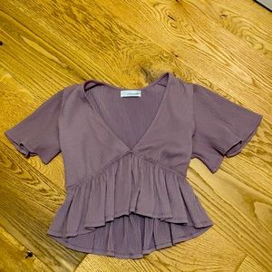 Urban outfitters purple peplum top